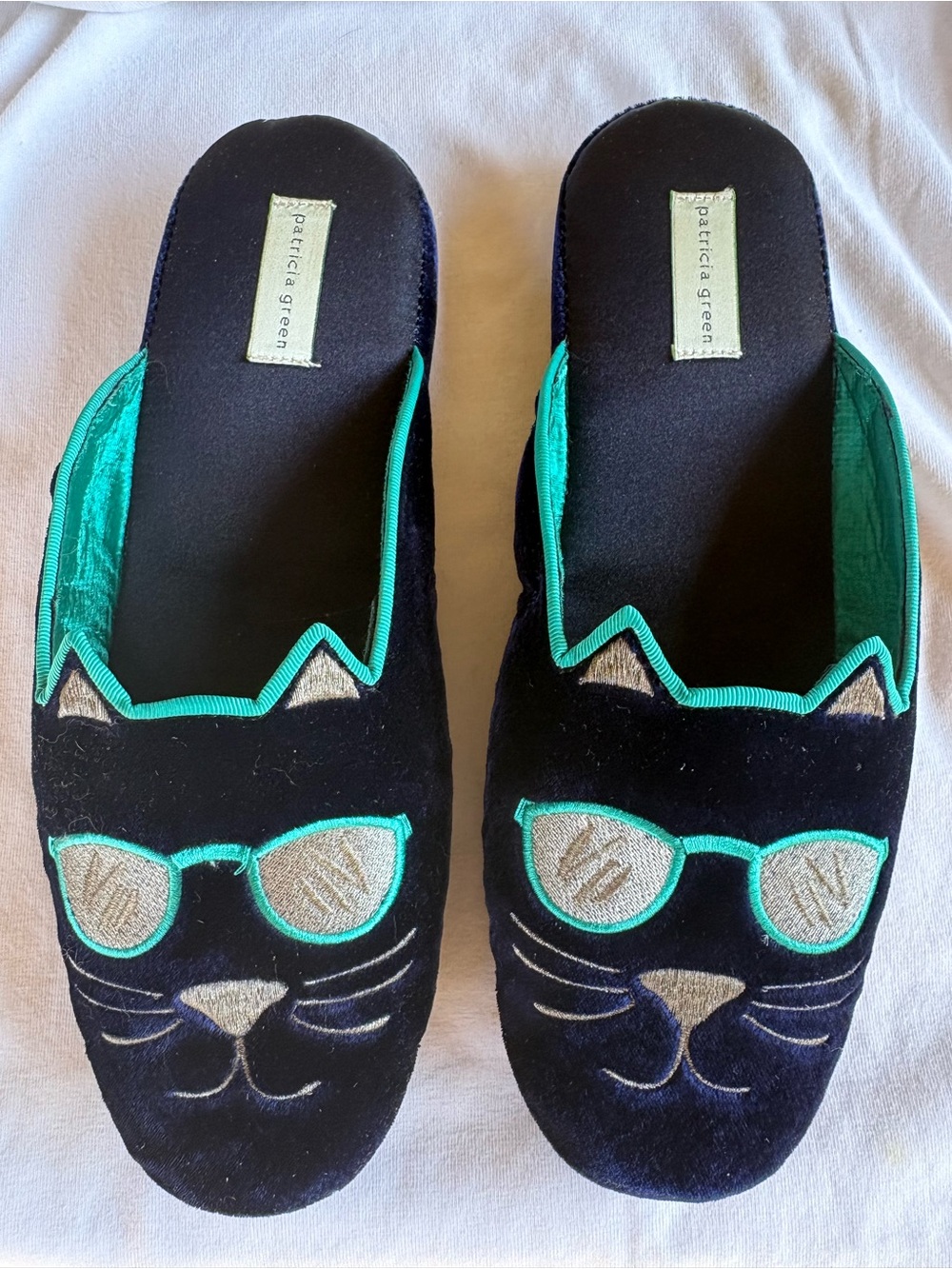 Patricia Green Cool Cat Velvet Slipper shoes